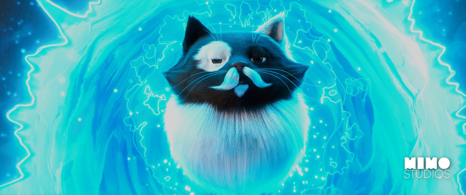 The cat inside the glowing pillow fort portal in The Neverending Pillow Fort